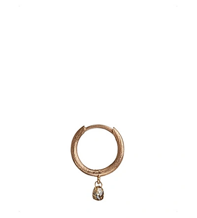 Shop Annoushka Hoopla Diamond 18ct Rose-gold Hoop Earring