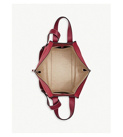 Shop Loewe Hammock Medium Leather Handbag In Raspberry