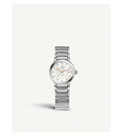 Shop Rado R30027923 Centrix Mother-of-pearl And Stainless Steel Watch