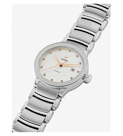 Shop Rado R30027923 Centrix Mother-of-pearl And Stainless Steel Watch