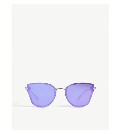 Shop Michael Kors Sanibel Butterfly-frame Sunglasses In Leapoard