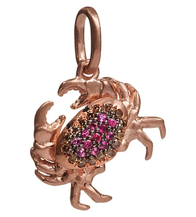 Shop Annoushka Mythology 18ct Rose-gold And Gemstone Crab Charm
