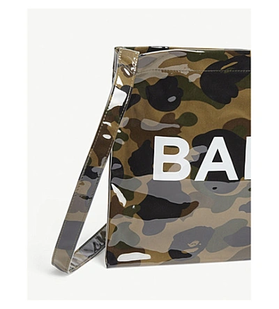 Shop A Bathing Ape Camouflage Medium Shoulder Bag In Green