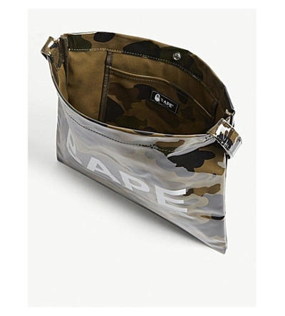 Shop A Bathing Ape Camouflage Medium Shoulder Bag In Green