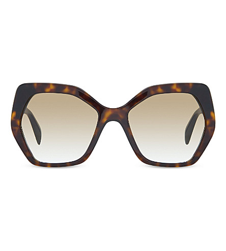 Prada Spr16r Irregular Havana Sunglasses In 2au4m0brown | ModeSens