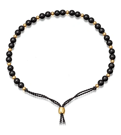Shop Astley Clarke Biography 18ct Gold Vermeil And Black Onyx Beaded Bracelet