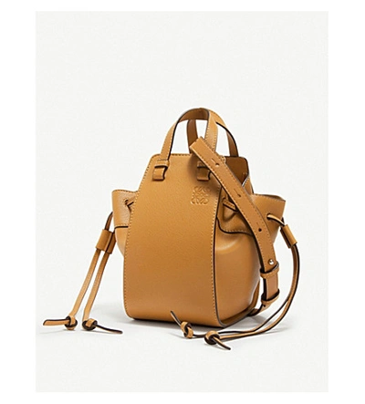 Shop Loewe Hammock Dw Mini Leather Shoulder Bag In Light Caramel