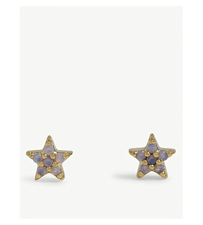 Shop Astrid & Miyu Mystic Star Stud Earrings In Gold