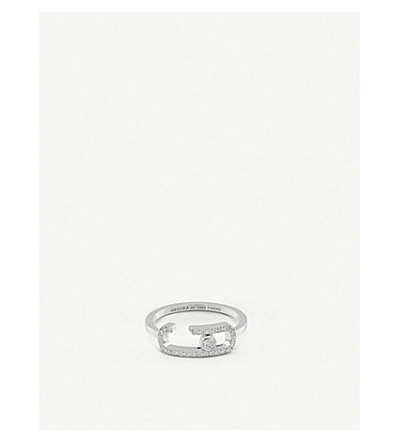 Shop Messika Gigi Hadid Move Addiction 18ct Yellow-gold Diamond Ring In White