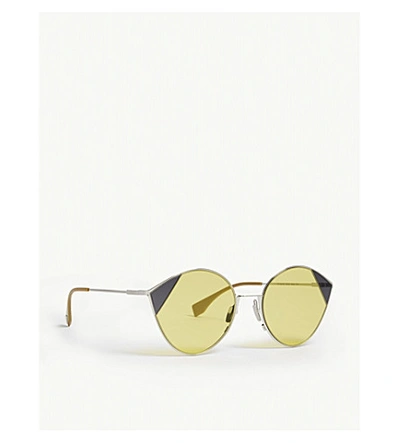 Shop Fendi Ff0341/s Cat-eye Sunglasses In Silver
