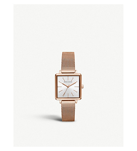 armani gold plated watch