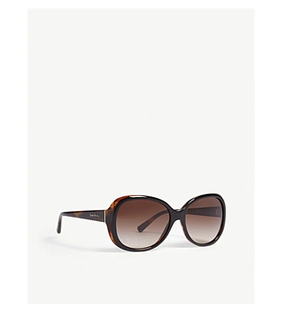 Shop Giorgio Armani Women's Black Ar8047 Round-frame Sunglasses