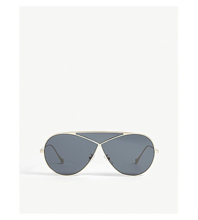 Shop Loewe Puzzle Pilot-frame Sunglasses In Gold