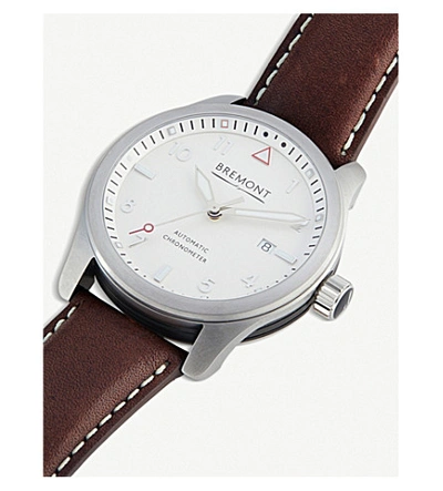 Shop Bremont Solo/wi-si Stainless Steel Leather Strap Watch