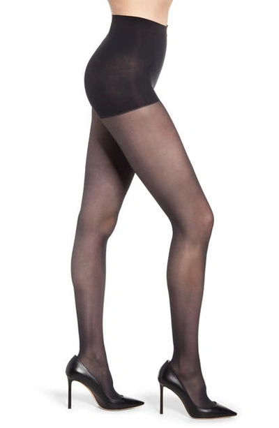 Shop Dkny Light Opaque Control Top Tights In Navy Ii