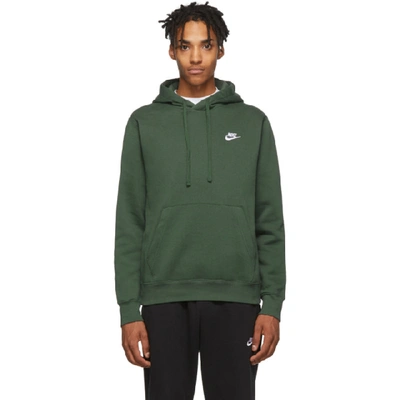 Shop Nike Green Fleece Sportswear Club Hoodie In 370galtjdwh