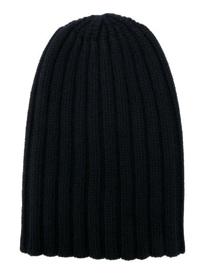 Shop Laneus Knitted Beanie Hat In Black