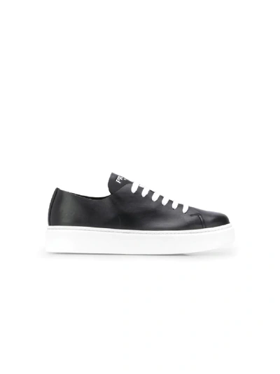 Shop Prada Platform Low-top Sneakers In Black