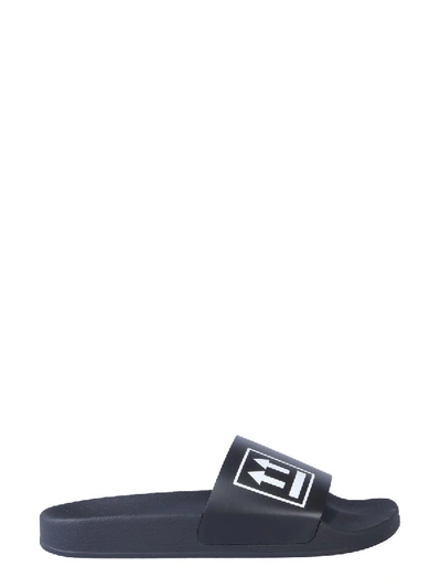 Shop Off-white Black Polyurethane Sandals