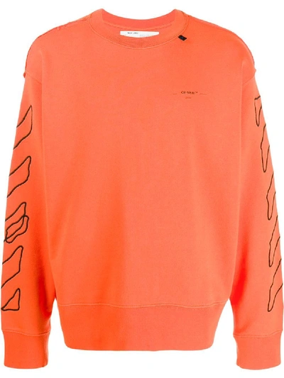 Shop Off-white Orange Cotton Sweatshirt