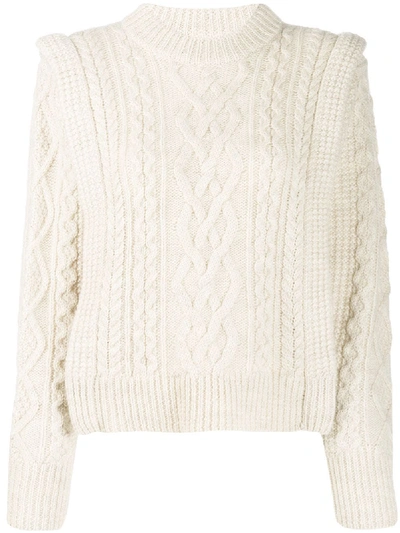 Shop Isabel Marant Étoile White Wool Sweater