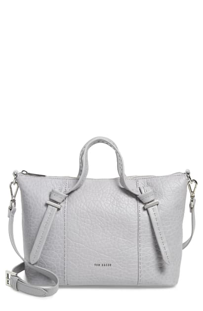 olmia knotted handle small leather tote bag