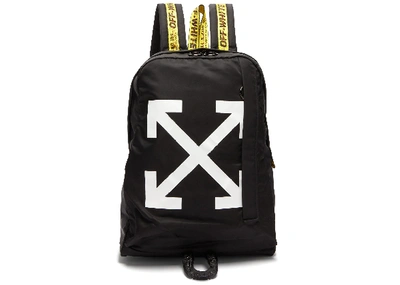Pre-owned Off-white  Easy Backpack Black White Yellow