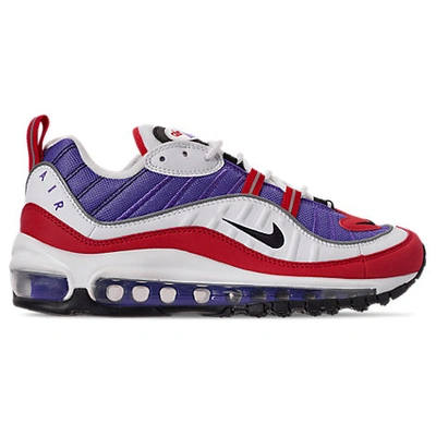 Shop Nike Women's Air Max 98 Casual Shoes In White/purple