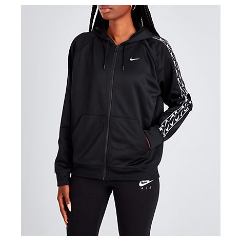 nike taped black hoodie