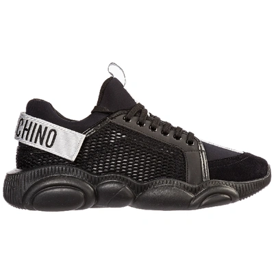 Shop Moschino Men's Shoes Trainers Sneakers  Teddy Run In Black