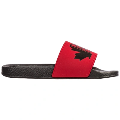 Shop Dsquared2 Men's Slippers Sandals Rubber In Red
