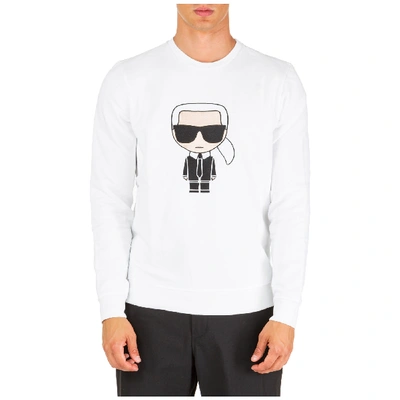 Shop Karl Lagerfeld Men's Sweatshirt Sweat  K/ikonik In White