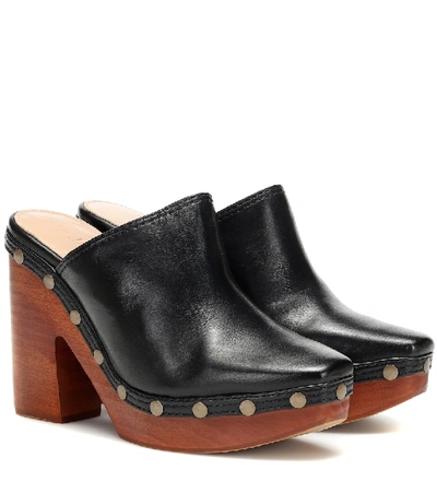 Shop Jacquemus Les Sabots Leather Mules In Black