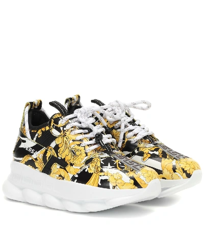 Shop Versace Chain Reaction 2 Sneakers In Multicoloured