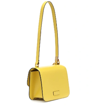Shop Valentino Vsling Small Leather Shoulder Bag In Yellow