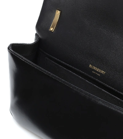 Shop Burberry Lola Small Leather Shoulder Bag In Black