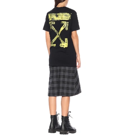 Shop Off-white Printed Cotton T-shirt In Black