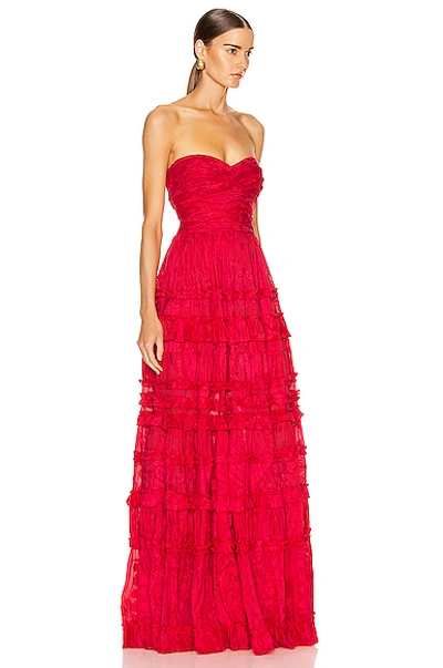 Shop Alexis Allora Gown In Floral,red In Red Azalea