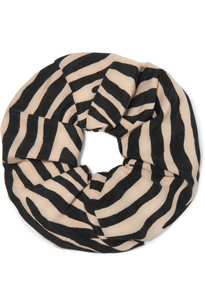 Shop Loeffler Randall Romie Zebra-print Hair Tie In Zebra Print
