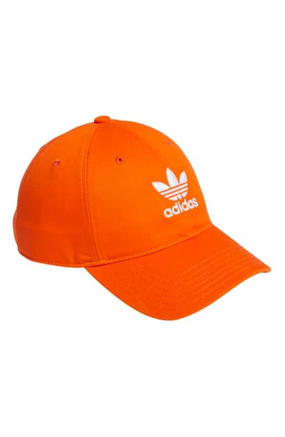 Shop Adidas Originals Relaxed Baseball Cap - Orange In Medium Orange