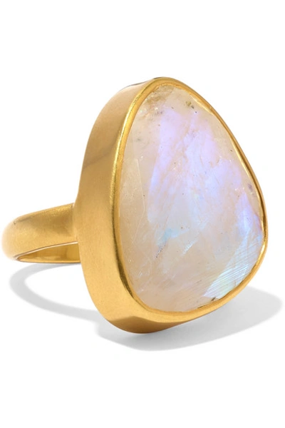 Shop Pippa Small 18-karat Gold Moonstone Ring