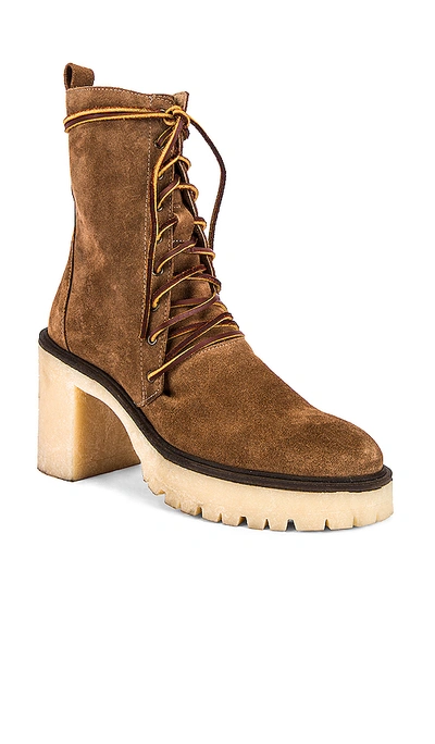Shop Free People Dylan Lace Up Boot In Taupe