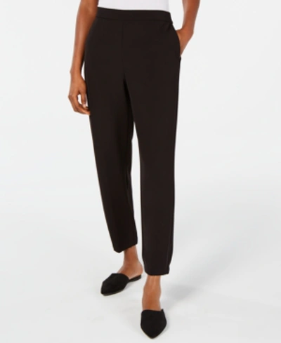 Shop Eileen Fisher Track Pants In Black