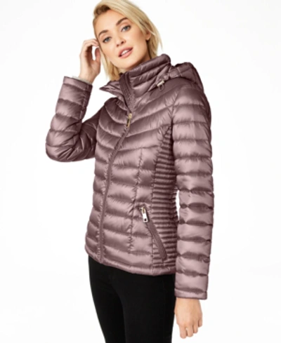 Shop Calvin Klein Packable Down Puffer Coat, Created For Macy's In Shine Fig