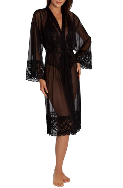 Shop In Bloom By Jonquil Say Yes Sheer Robe In Black