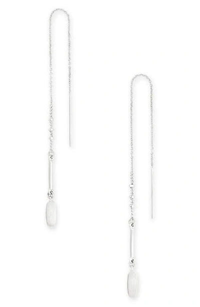 Shop Kendra Scott Fern Threader Earrings In Silver
