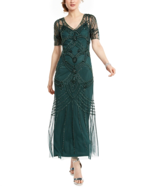 adrianna papell emerald green dress