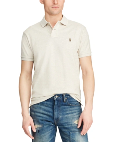 Shop Polo Ralph Lauren Men's Classic Fit Mesh Polo In American Heather