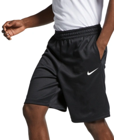 Shop Nike Men's Spotlight Dri-fit Basketball Shorts In Black/whit