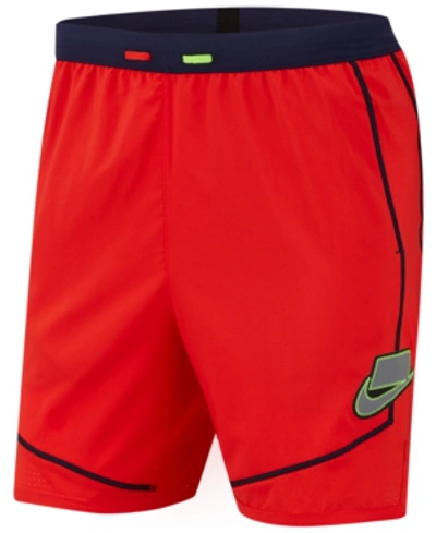 Nike Men's Sport Clash Flex Running Shorts In Habanero Red/blk | ModeSens